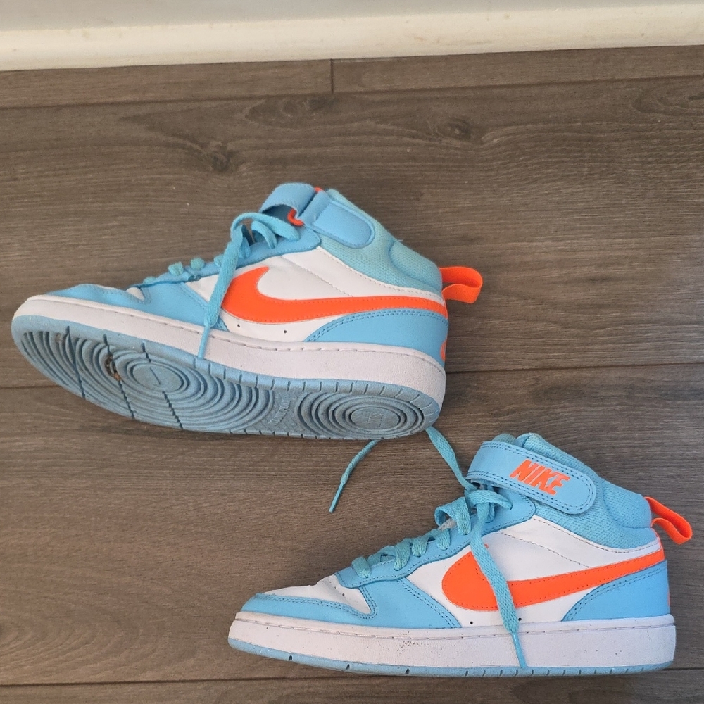 Nike Sky Blue and Orange High-Tops